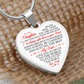To My Daughter Luxury Graphic Heart Necklace