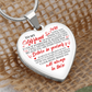 To My Girlfriend Luxury Graphic Heart Necklace