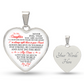To My Daughter Luxury Graphic Heart Necklace