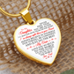 To My Daughter Luxury Graphic Heart Necklace