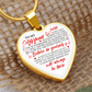 To My Girlfriend Luxury Graphic Heart Necklace