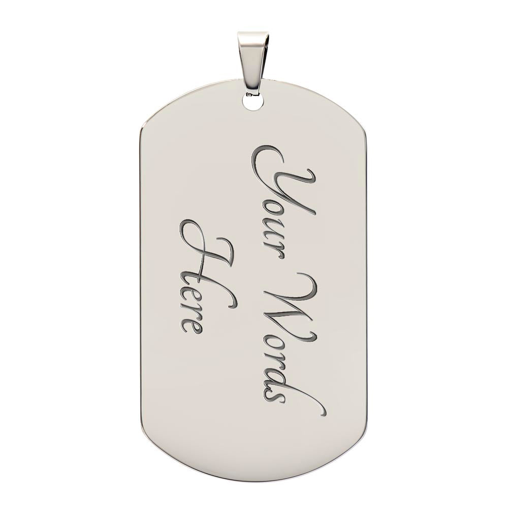 TO My Husband Luxury Graphic Tag Necklace
