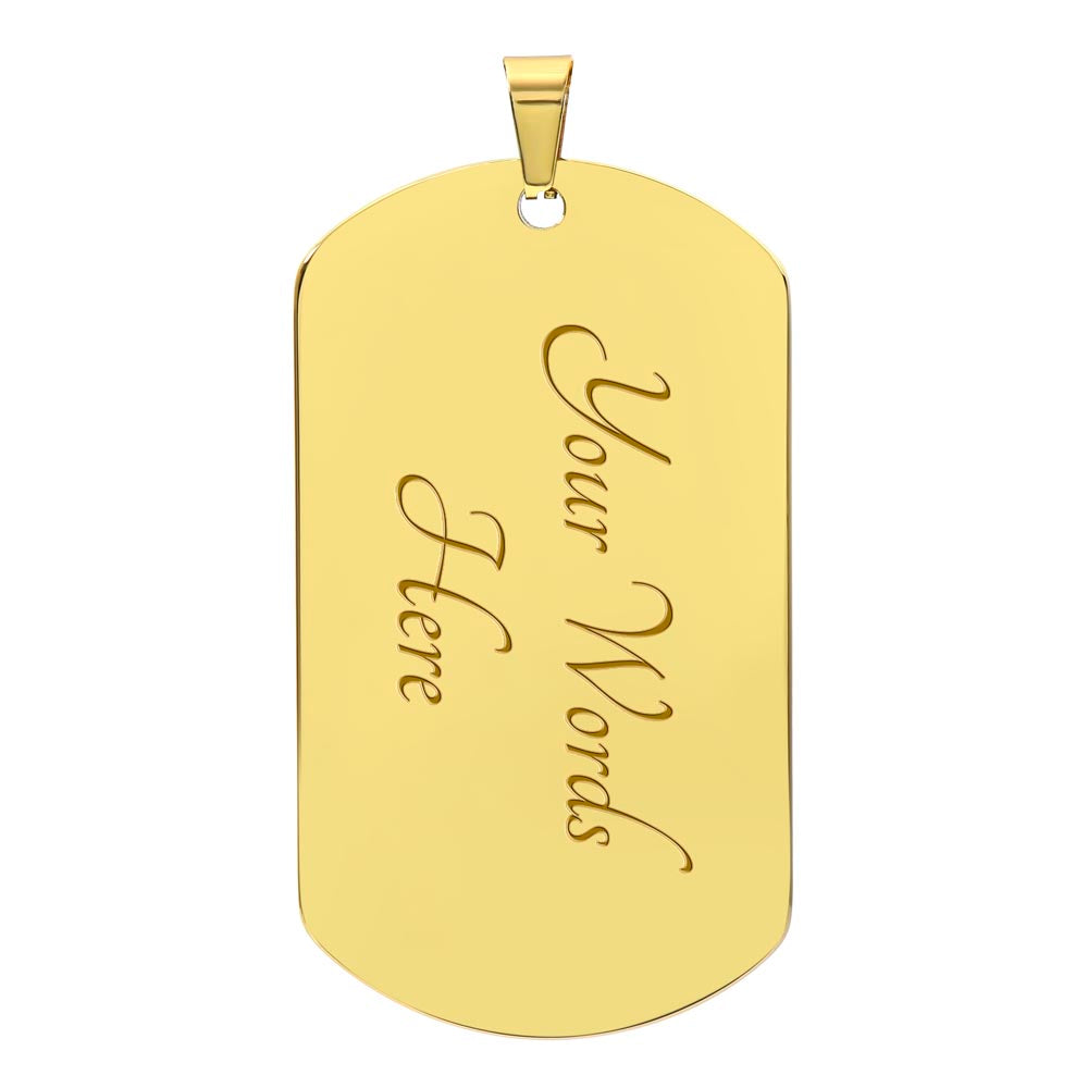 TO My Husband Luxury Graphic Tag Necklace